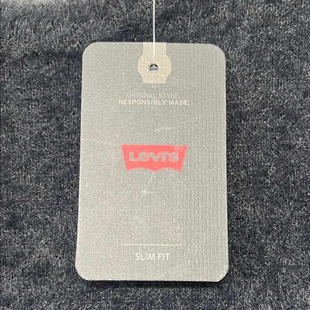 Levi's Women’s Size Small Black Fuzzy Crew-Neck Sweater - Picture 4 of 11